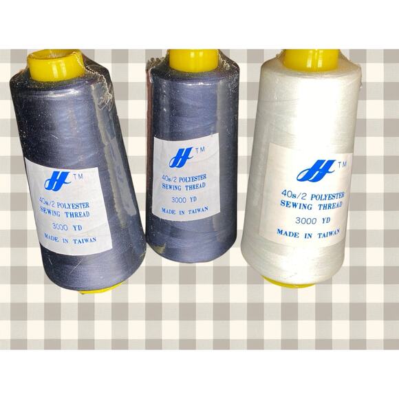 5 Spool 100% Polyester Sewing Thread 3000 Yards Black /White/Peach/Pink Sealed - Picture 5 of 5